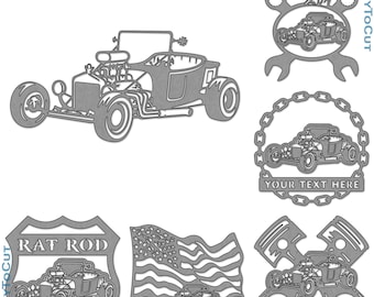Rat Bait Ratrod Plasma DXF SVG Files 33 Ready To Cut Designs for cnc Plasma Laser Router Cricut Silhouette