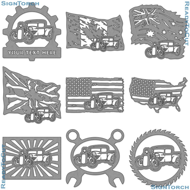 Rat Truck6 Ratrod Plasma DXF SVG Files 33 Ready to Cut Designs for Cnc ...