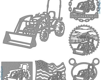 Tractor09 Tractor Plasma DXF SVG Files 22 Ready To Cut Designs for cnc Plasma Laser Router Cricut Silhouette