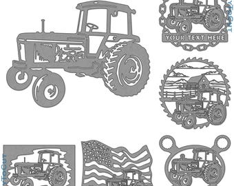 John Deere 4230 Tractor Plasma DXF SVG Files 22 Ready To Cut Designs for cnc Plasma Laser Router Cricut Silhouette