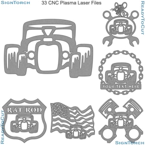 Rat Rod Rear Svg Hotrod Car Ratrod Plasma DXF SVG Files 33 Ready to Cut Designs for Cnc ...