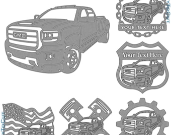 Truck Gmc Plasma DXF SVG Files 48 Ready To Cut Designs for cnc Plasma Laser Router Cricut Silhouette