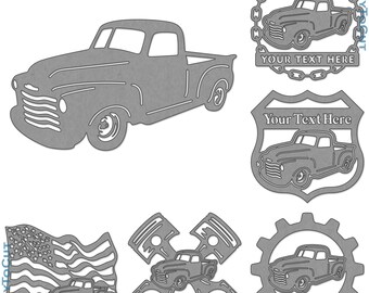 1950 Chevy Truck Plasma DXF SVG Files 49 Ready To Cut Designs for cnc Plasma Laser Router Cricut Silhouette