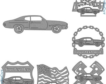 Chevelle71 Side Car Plasma DXF SVG Files 30 Ready To Cut Designs for cnc Plasma Laser Router Cricut Silhouette