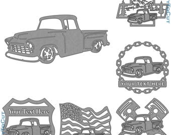 Chevy Stepside55 Truck Plasma DXF SVG Files 49 Ready To Cut Designs for cnc Plasma Laser Router Cricut Silhouette