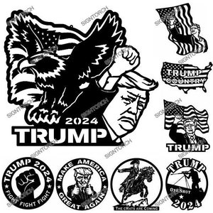 Trump 2024 Vector DXF SVG CNC Plasma Laser Router Cricut Silhouette Cut Files
