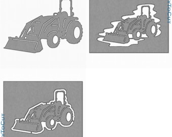 Tractor08 Tractor Plasma DXF SVG Files 3 Ready To Cut Designs for cnc Plasma Laser Router Cricut Silhouette