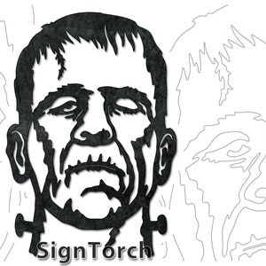 Frankenstein Vector DXF SVG CNC Plasma Laser Router Cricut Silhouette Cut Files