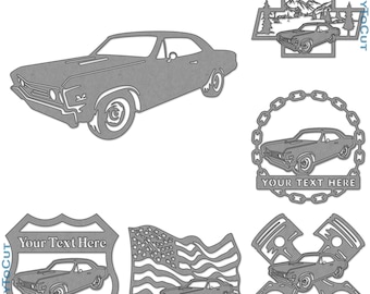 Chevelle67 Car Plasma DXF SVG Files 32 Ready To Cut Designs for cnc Plasma Laser Router Cricut Silhouette