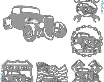 Cop Duster Ratrod Plasma DXF SVG Files 32 Ready To Cut Designs for cnc Plasma Laser Router Cricut Silhouette