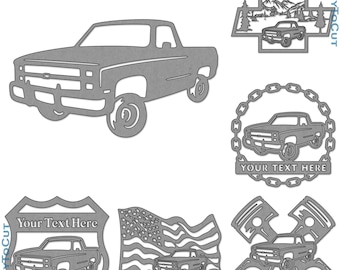 Chevy Square Body Truck Plasma DXF SVG Files 49 Ready To Cut Designs for cnc Plasma Laser Router Cricut Silhouette