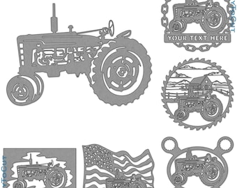 Farmall M Tractor Plasma DXF SVG Files 22 Ready To Cut Designs for cnc Plasma Laser Router Cricut Silhouette