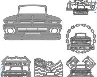 62 Chevy C10 Truck Plasma DXF SVG Files 49 Ready To Cut Designs for cnc Plasma Laser Router Cricut Silhouette