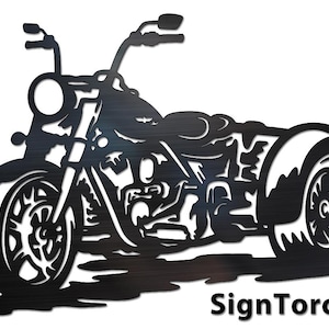 Harley Trike DXF Moto SVG Vettore per CNC Plasma Laser Router Cricut Silhouette Cut Files