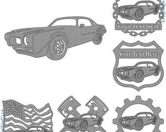 71 Firebird 400 Car Plasma DXF SVG Files 31 Ready To Cut Designs for cnc Plasma Laser Router Cricut Silhouette