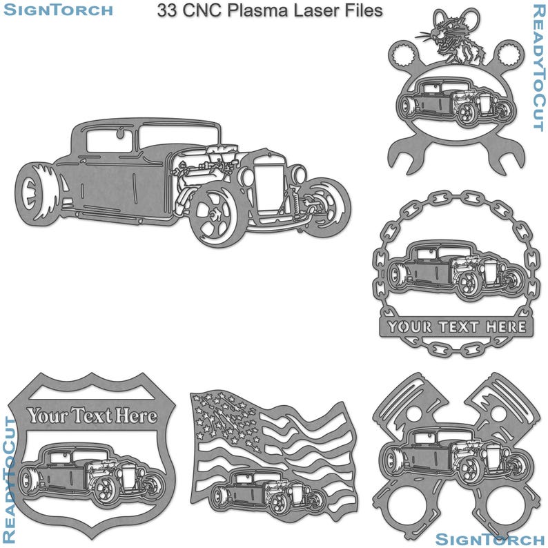 Ratly Ratrod Plasma DXF SVG Files 33 Ready to Cut Designs for Cnc ...