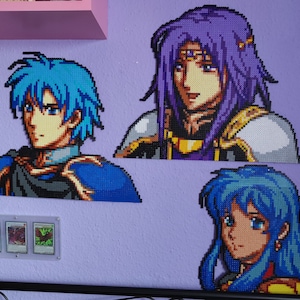 Eirika/Ephraim/Lyon/Tana/L&#39;Arachel Pixelart - Fire Emblem The Sacred Stones