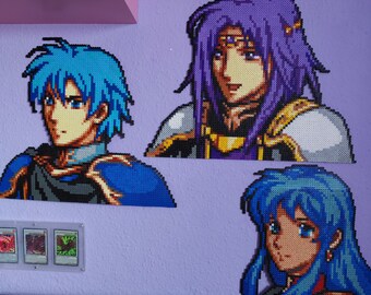 Eirika/Ephraim/Lyon/Tana/L&#39;Arachel Pixelart - Fire Emblem The Sacred Stones