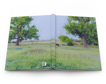 Revista de tapa dura sobre paisajes naturales