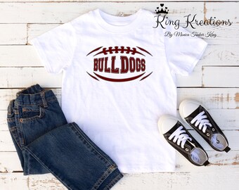 Bulldogs Football T-shirts, youth, toddler T-shirt, Football T-shirt for Boys and girls