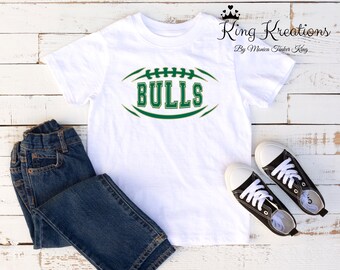 Bulls Football T-shirts, youth, toddler T-shirt, Football T-shirt for Boys and girls