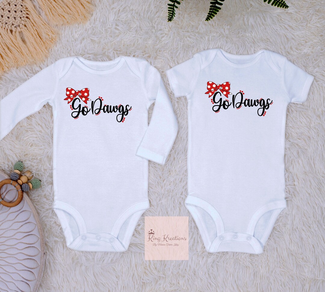 Go Dogs Baby Onesie / Sports Baby Clothes/ Football Baby Clothes