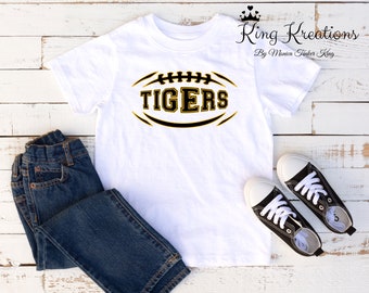 Tigers Football T-shirts, youth, toddler T-shirt, Football T-shirt for Boys and girls