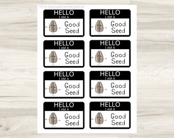 The Bad Seed Inspired Book Based Activity Printables, Ready to Print Activities, Good Seed Nametag Digital Download, Mindset & Feelings