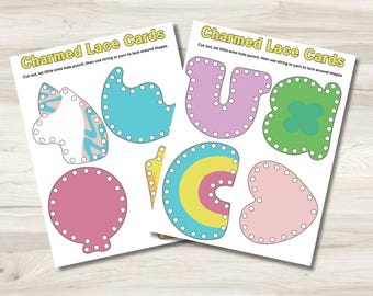 Tarjetas de encaje para el Día de San Patricio, Manualidades con amuletos de la suerte (Descarga digital)