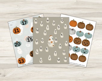 Boo Crew Ghost Sensory Bin Printables, Digital Download Prints, Halloween Sensory Bins, Ready to Print and Cut, Spooky Sensory Activities