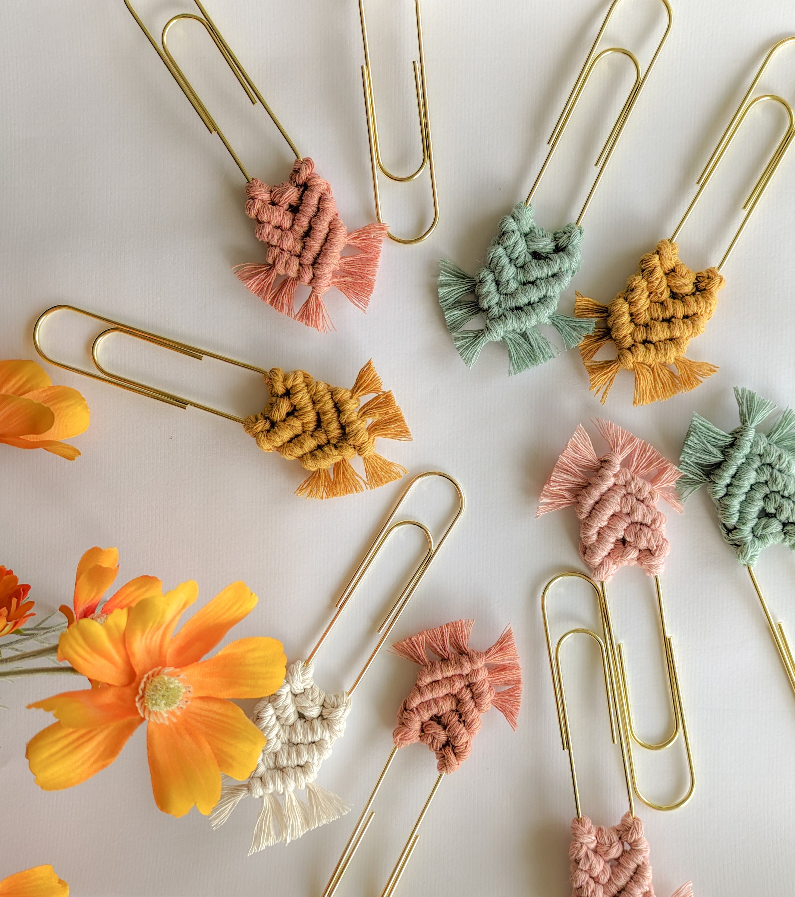 Macrame Paper Clip Bookmark Jumbo Macrame Book Accessories Etsy