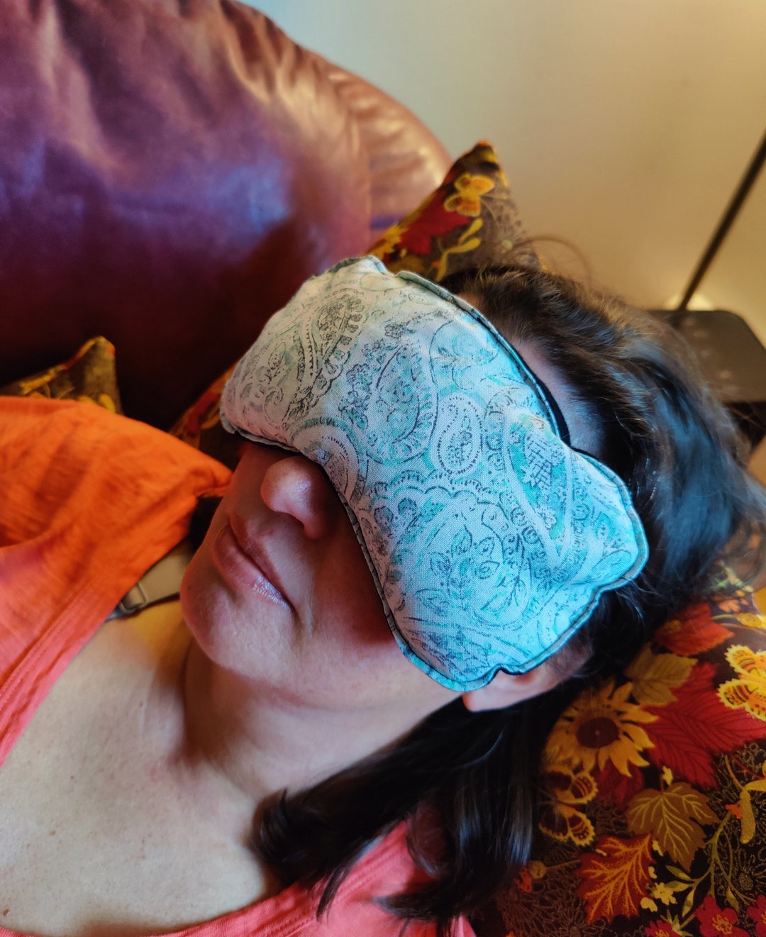 Reusable Rice Eye Mask Aromatherapy Cold and Hot Rice Pack Etsy