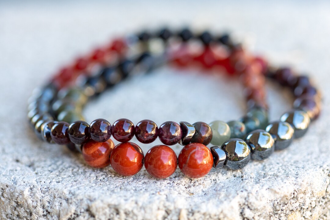 Root Chakra Gemstone Crystal Healing Bracelet