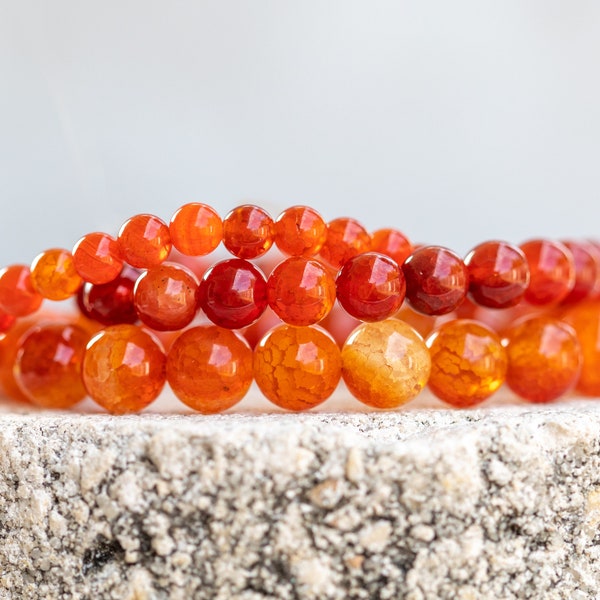 Red Fire Agate Gemstone Crystal Healing Bracelets