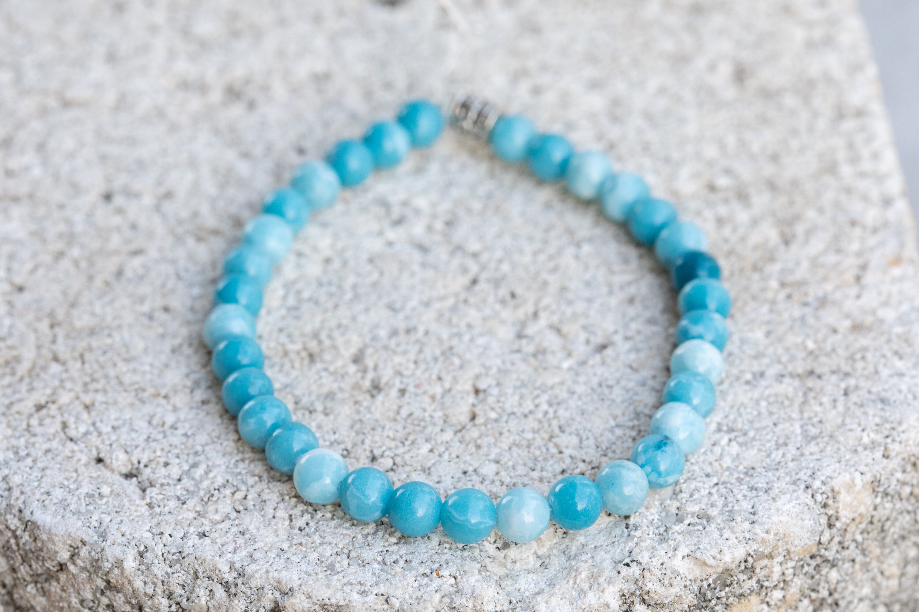 Larimar Gemstone Crystal Healing Bracelet - Etsy