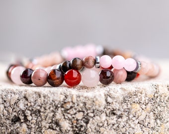 Love & Passion Gemstone Crystal Healing Bracelet - Etsy