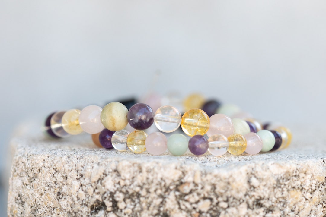 Happiness Gemstone Crystal Healing Bracelet Etsy