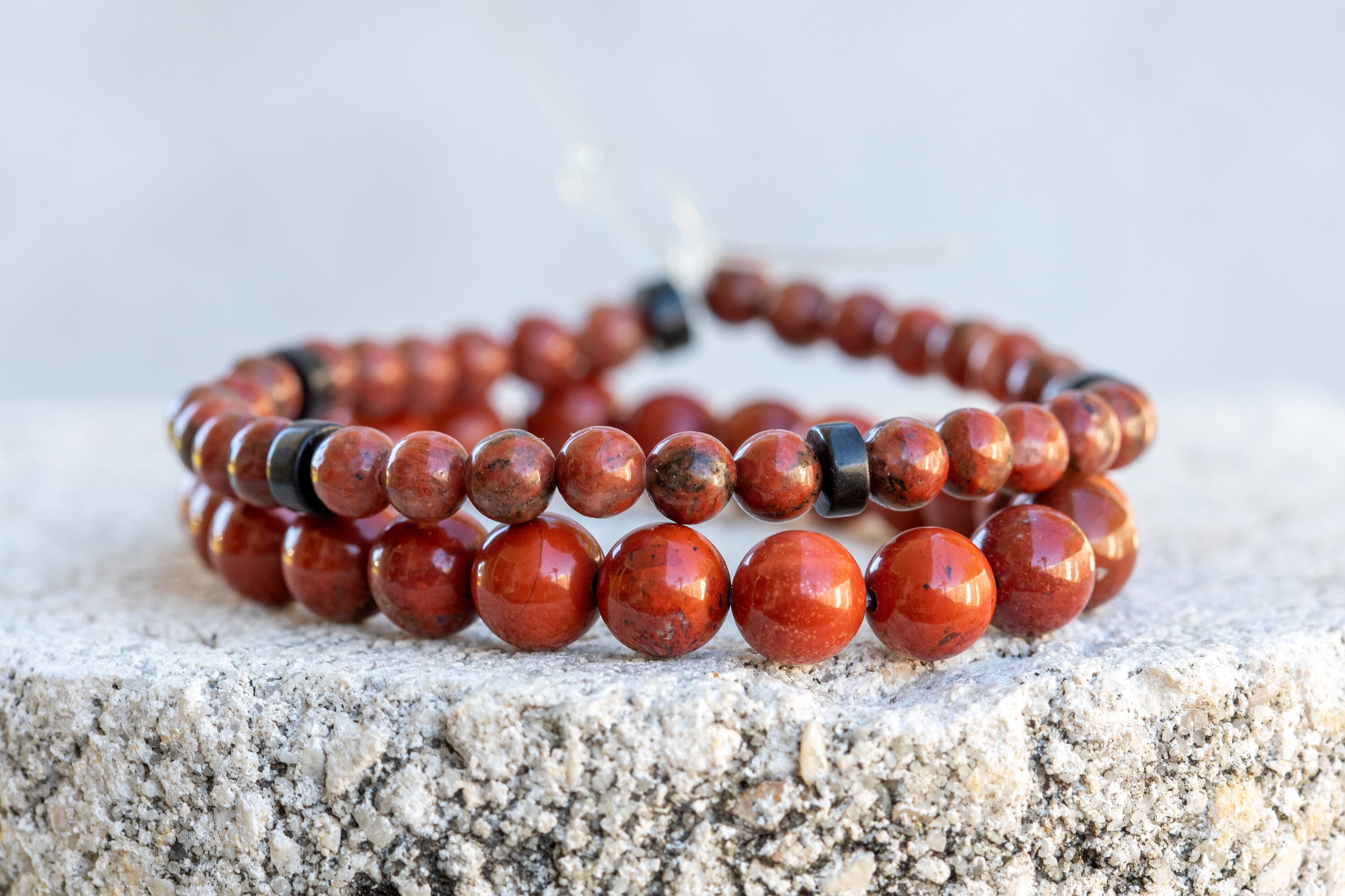Red Brecciated Jasper Gemstone Crystal Healing Bracelet - Etsy