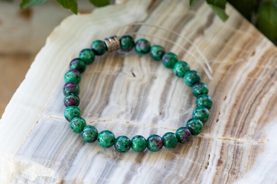 Ruby Zoisite Gemstone Crystal Healing Bracelet - Etsy