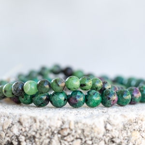Ruby Zoisite Gemstone Crystal Healing Bracelet