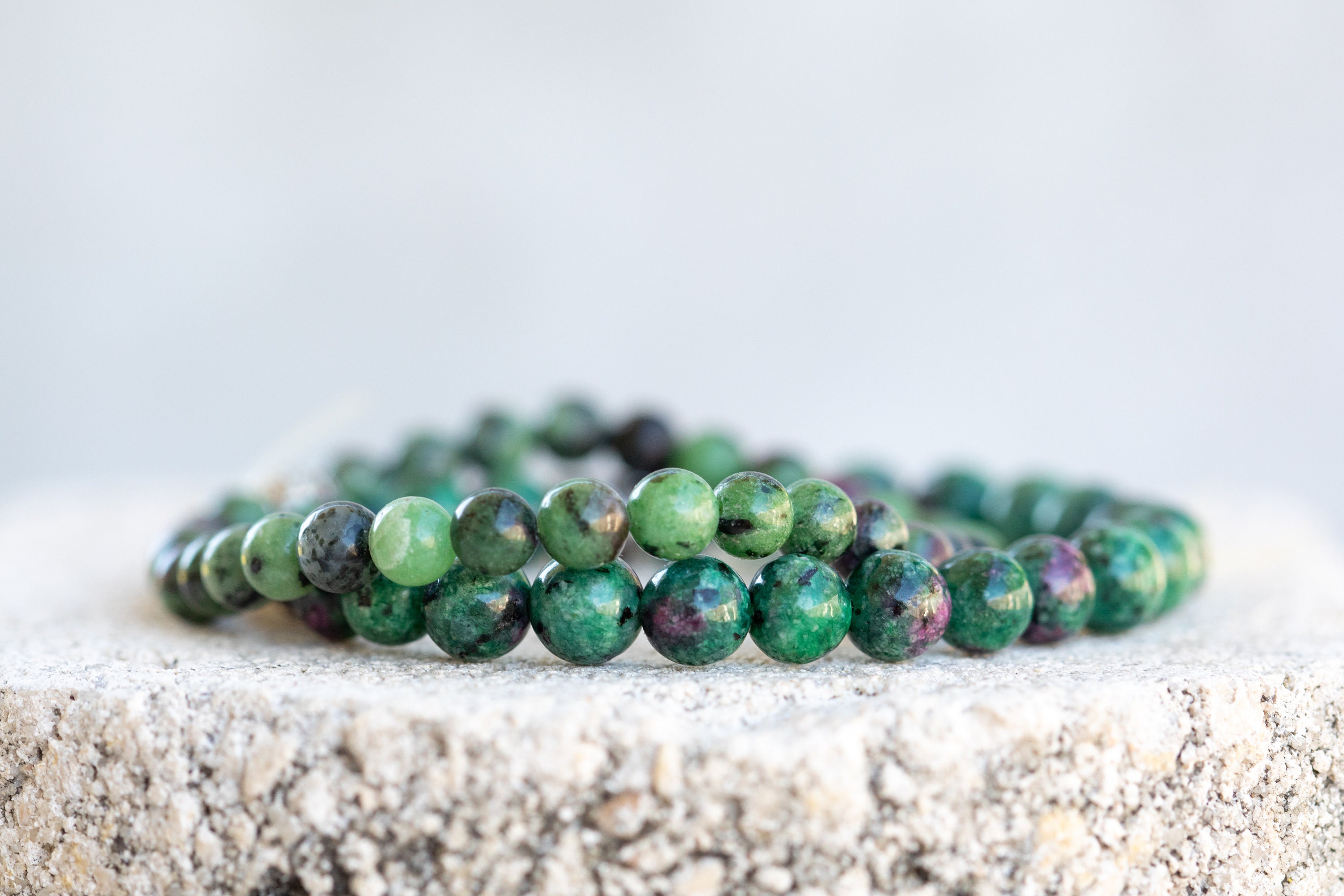 Ruby Zoisite Gemstone Crystal Healing Bracelet - Etsy