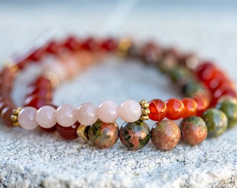 Sacral Chakra Gemstone Crystal Healing Bracelet