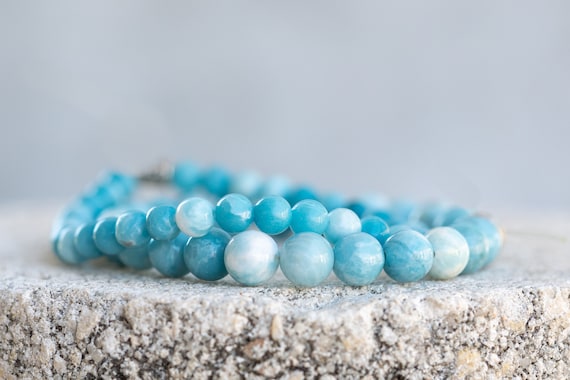 Larimar Gemstone Crystal Healing Bracelet