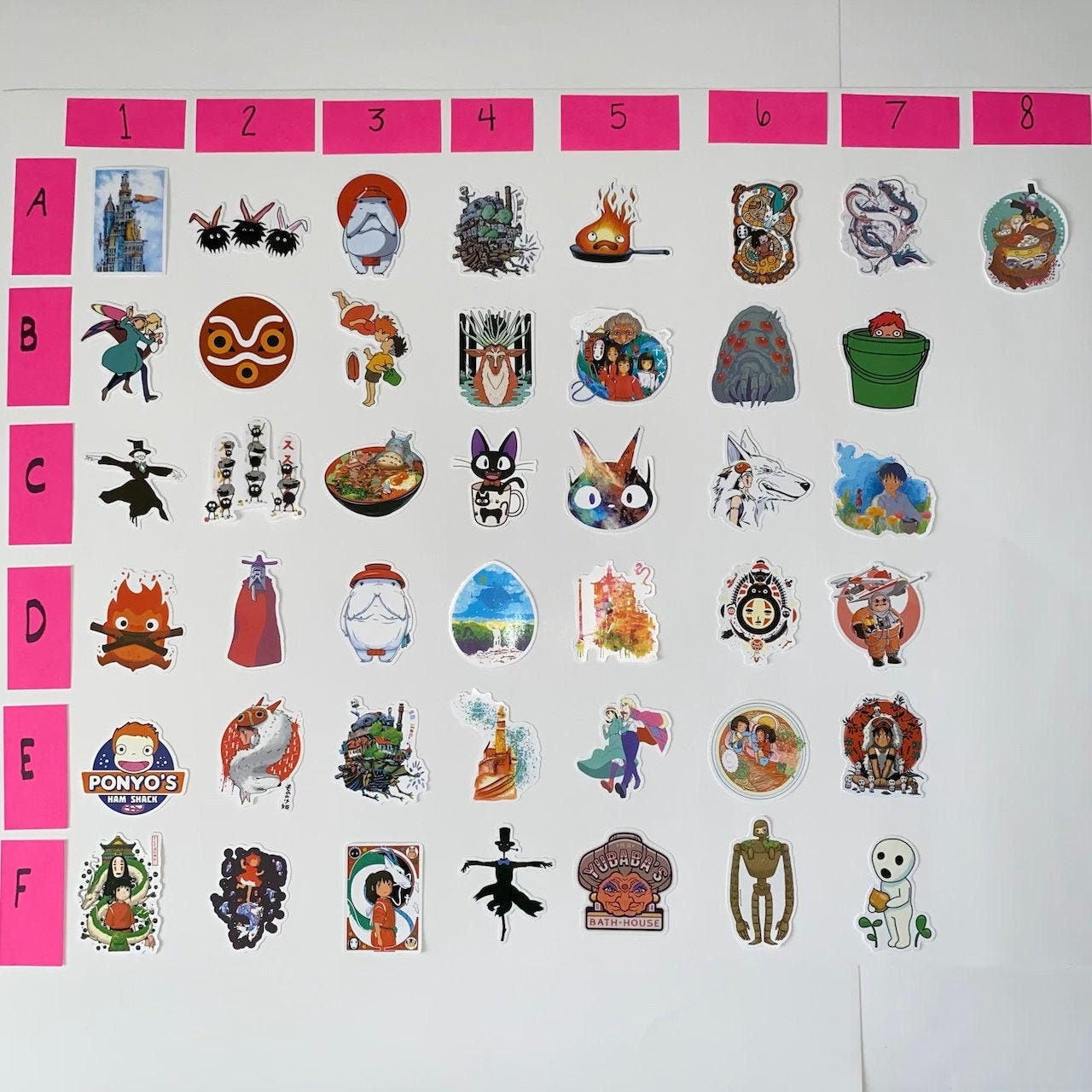 studio ghibli anime stickers etsy
