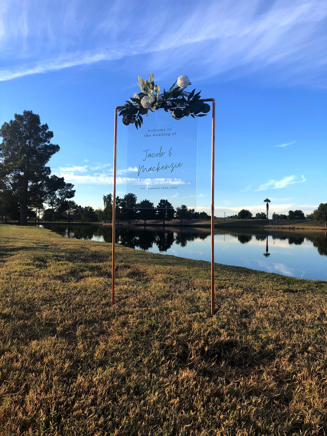 Wedding Sign Stand Acrylic Sheet Holder Ceremony Etsy