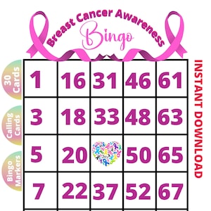 Printable Large Bingo Cards with Numbers,Bingo Game Bundle to Play,Instantly Play Numbers Bingo,Numbers Bingo Game for Child 0
