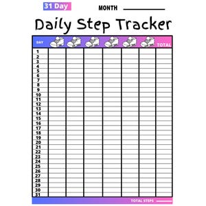 31 dagen stappenteller maandelijkse uitdaging afdrukbaar, wandeluitdagingtracker, maandelijks stappenlogboek, stappenteller, dagelijks stappenlogboek, fitnessplanner8