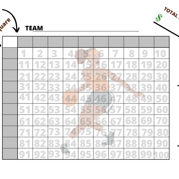 Basketball Pool Squares - Etsy