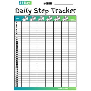 31 dagen stappenteller maandelijkse uitdaging afdrukbaar, wandeluitdagingtracker, maandelijks stappenlogboek, stappenteller, dagelijks stappenlogboek, fitnessplanner6