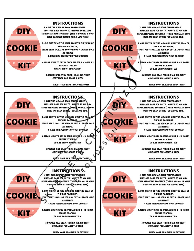 Easter Decorating Your Own Cookies Kit, Do It Yourself Cookie Kit